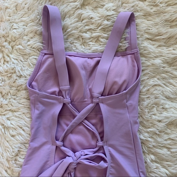 Old Navy One Piece Lavender Lace Up Bathing Suit - Picture 7 of 14